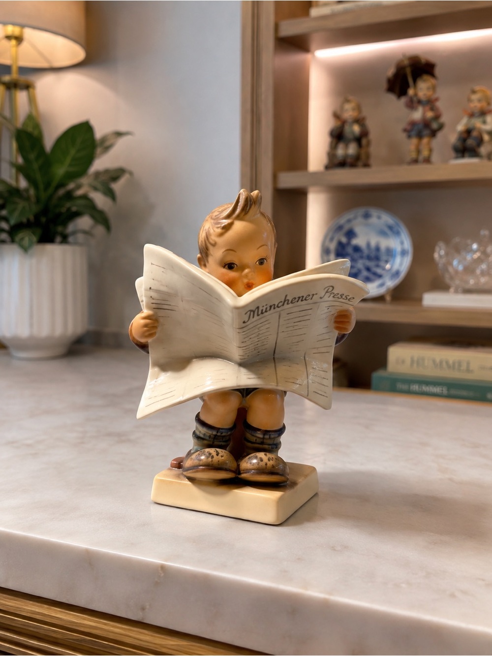 Vintage Goebel Hummel Figurine “Latest News” HUM 184 | TMK-3 | W. Germany
